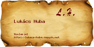 Lukács Huba névjegykártya