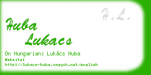 huba lukacs business card